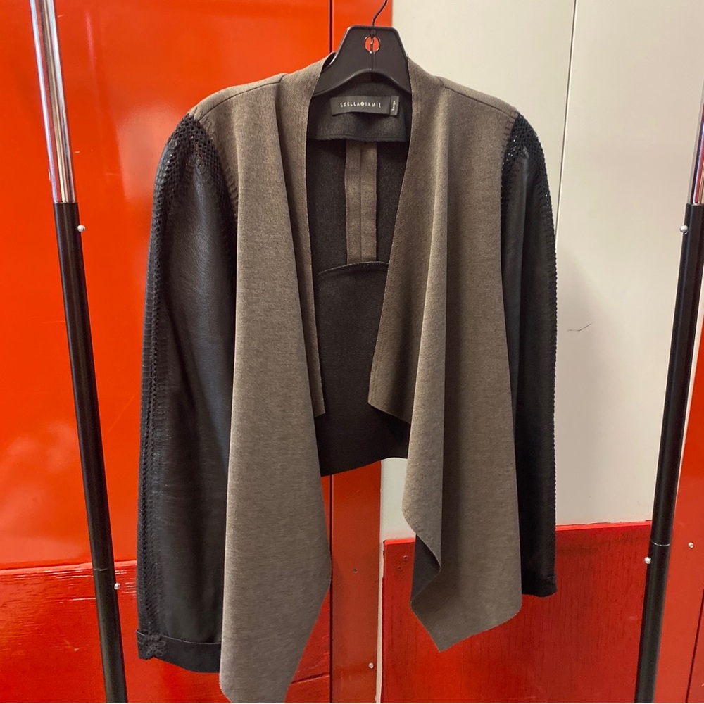 Stella & Jamie LEATHER Sleeve Rio Jacket | Size L